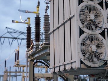 Ventilatoren einer Anlage im Umspannwerk Ventilatoren einer Anlage im Umspannwerk